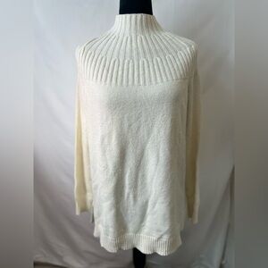 Anthropologie Welford Ivory Mock Neck‎ Sweater Size M